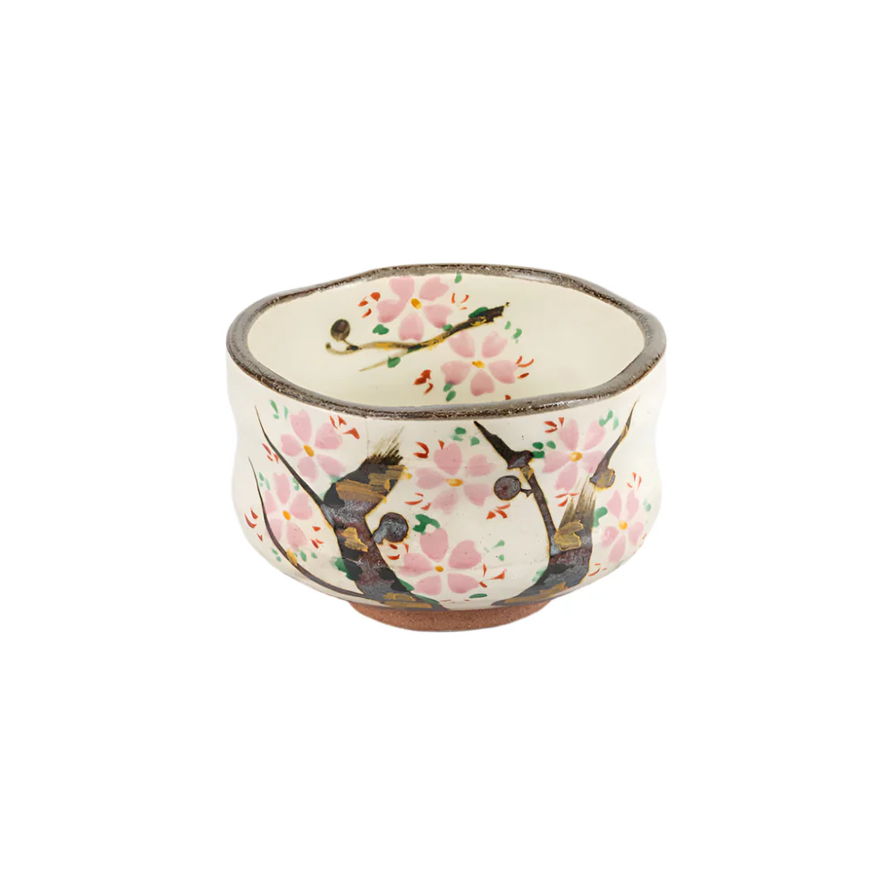 Kobiki Hand-Painted Cherry Blossom Matcha Bowl