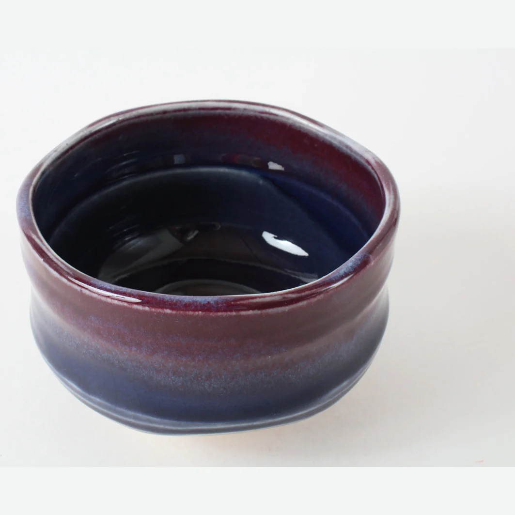 Murasaki Shinsha Purple Cinnabar Matcha Bowl - Image 4