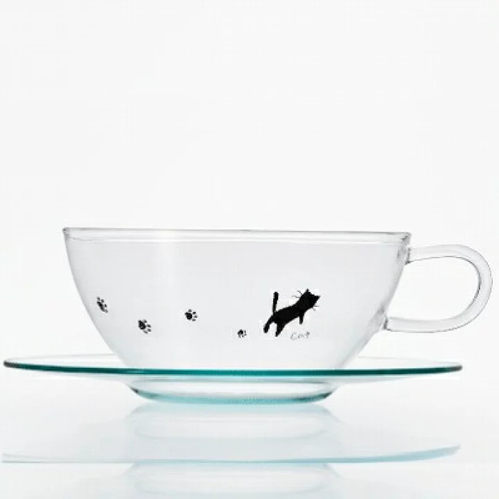 Aderia Cat Footprint Cup & Saucer