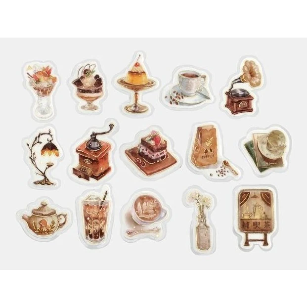 BGM Cafe A La Mode Deco Stickers 45pcs - Image 2
