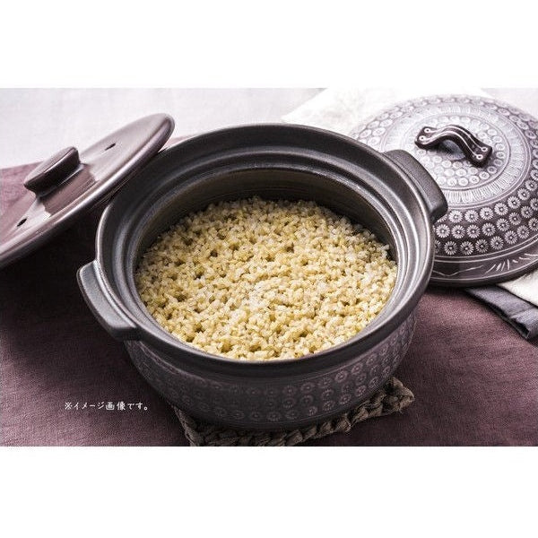 Ginpo Classic Mishima 3 Go Rice Cooker Donabe Clay Pot 1.7L - Image 2