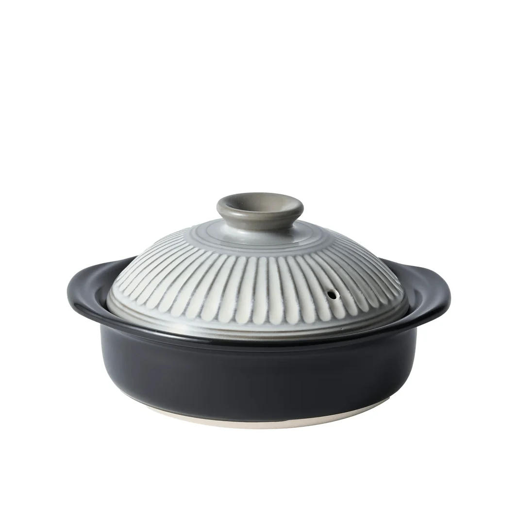 Ginpo Kikka Donabe Clay Pot Size 6 850ml - White