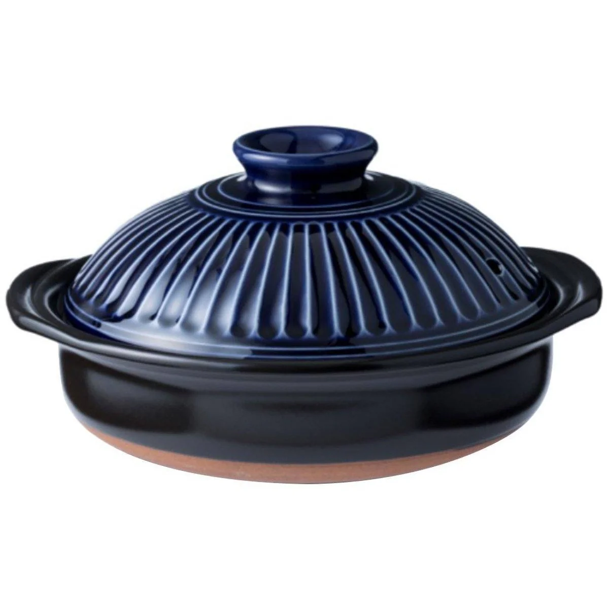 Ginpo Kikka Donabe Japanese Clay Pot 28cm 2.7L - Navy Size 9