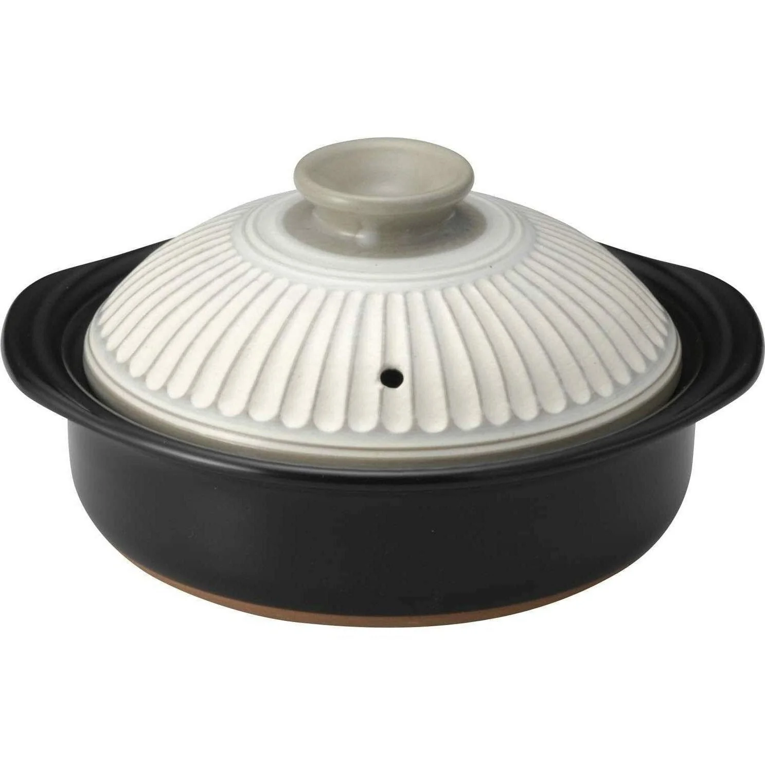Ginpo Kikka Donabe Japanese Clay Pot 28cm 2.7L White Chrysanthemum Size 9