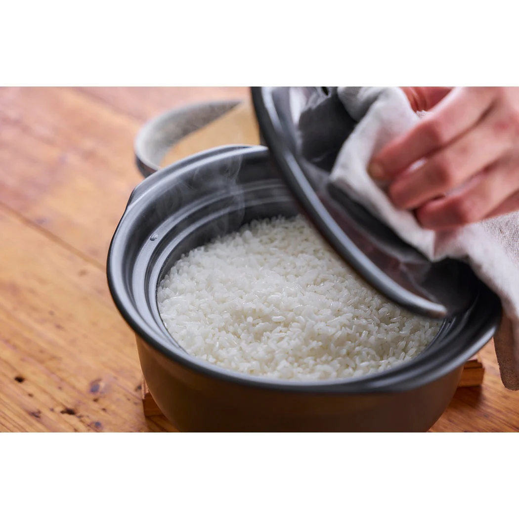 Ginpo Kikka Rice Multi Clay Pot 1.1L Size 2 - Pink Plum - Image 3