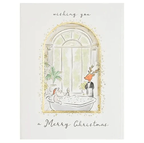Greeting Life Christmas Luxury Santa Card - Bubble Bath