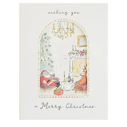 Greeting Life Christmas Luxury Santa Card - Living