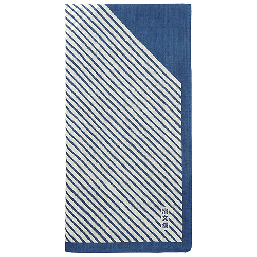 Hamamonyo Two-Tone Stripe Gauze Handkerchief 50cm - Image 2