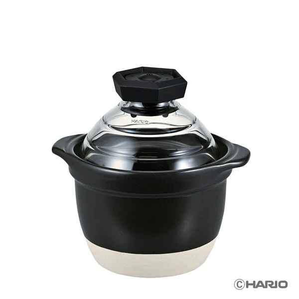 Hario GOHANGAMA Glass Lid Rice Cooker (1-2 Cups)