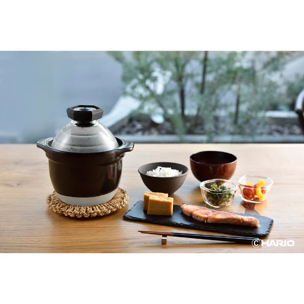 Hario GOHANGAMA Glass Lid Rice Cooker (1-2 Cups) - Image 2