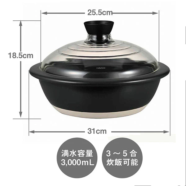 Hario DONABE Glass Lid Cooking Pot - Image 3