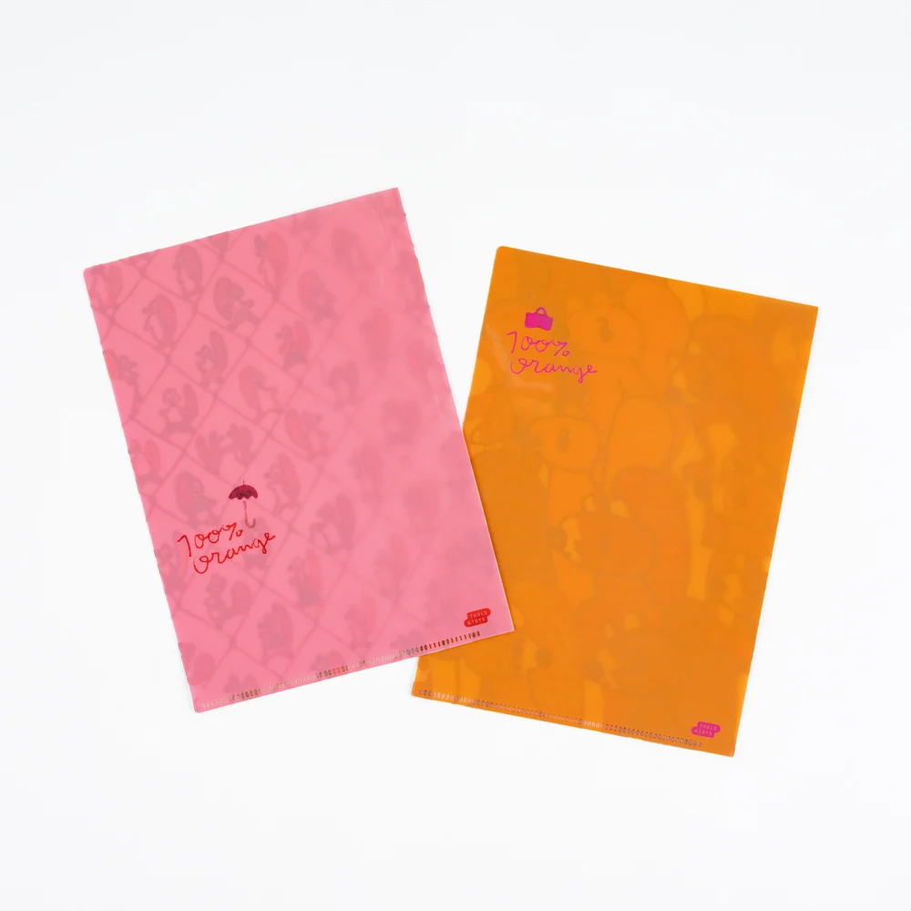 Hobonichi Techo 100%ORANGE: Hobonichi Folder Set of 2 for A5 Size (Squirrel Squadron) - Image 2