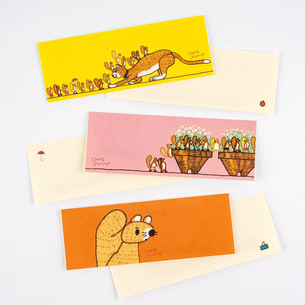 Hobonichi Techo 100%ORANGE: Letter Set - Squirrel’s Moving Day - Image 3