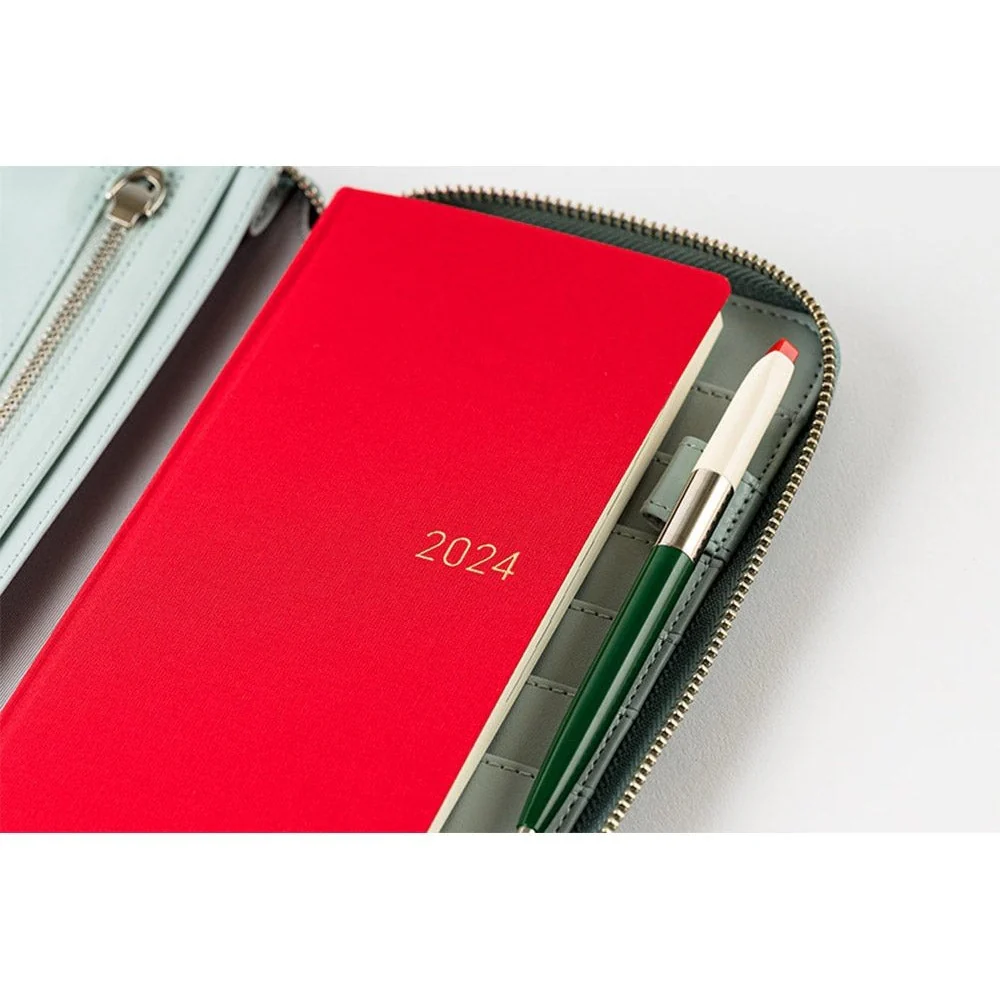 Hobonichi Techo Weeks Cover mina perhonen: light berry (Green) - Image 7