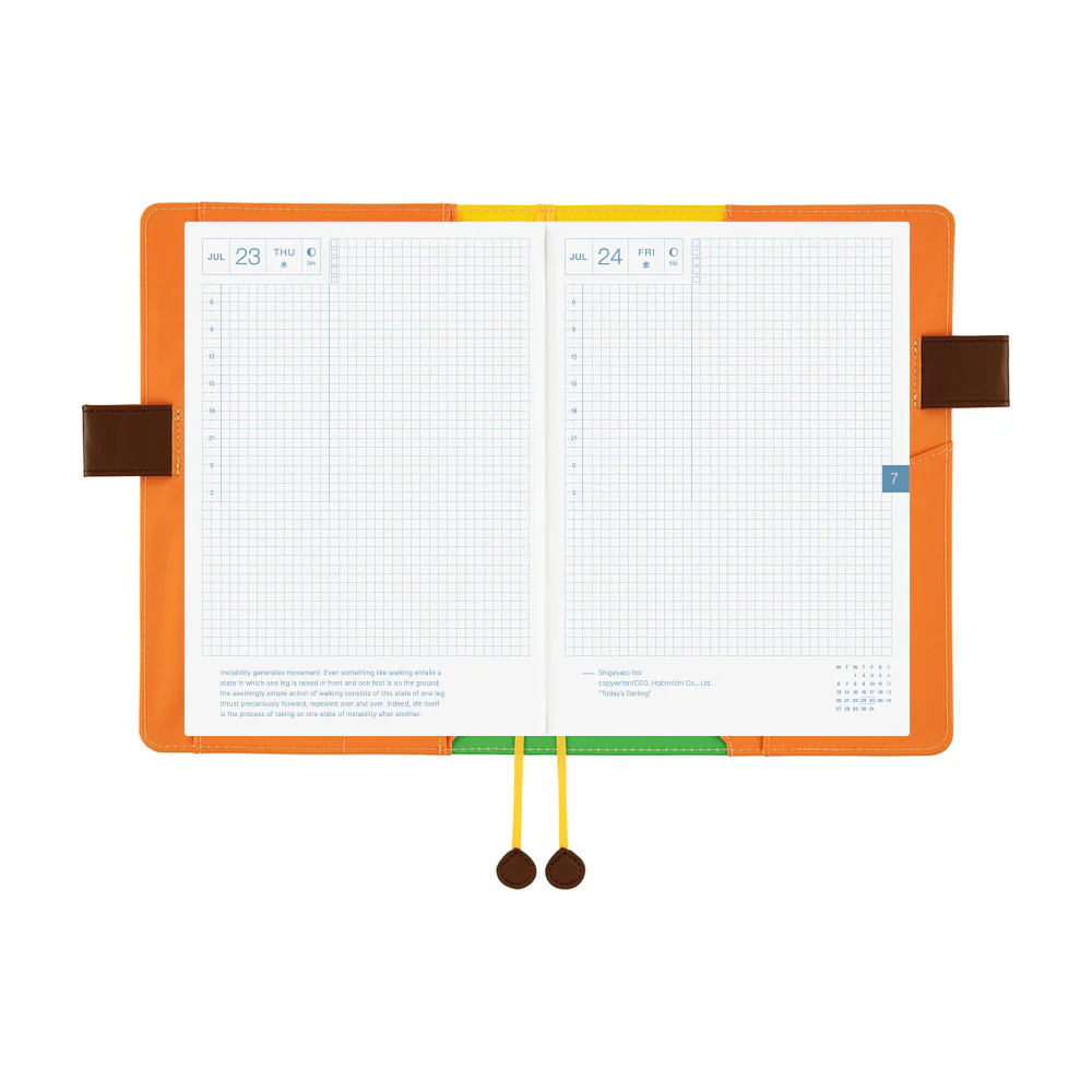 Hobonichi Techo A5 Cousins Planner Cover - 100%ORANGE: Where’s the Squirrel Going - Image 10
