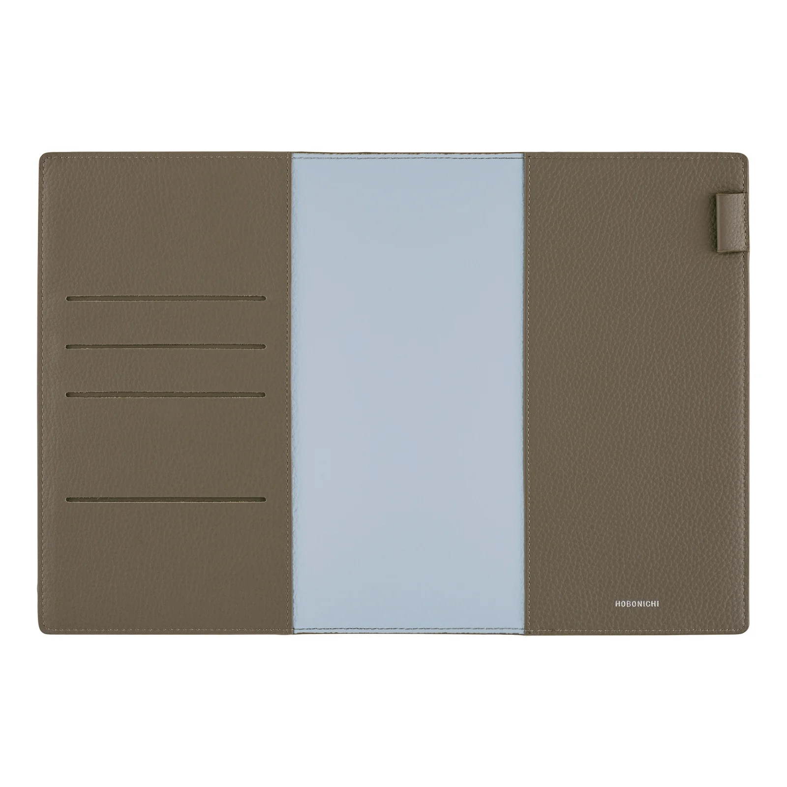 Hobonichi Techo A5 Cousins Planner Cover - Leather: Taut (Gray & Light Blue) - Image 2