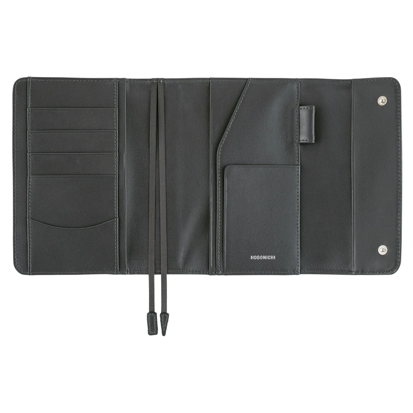 Hobonichi Techo A6 Original Planner Cover - Leather: Charcoal Gray - Image 9