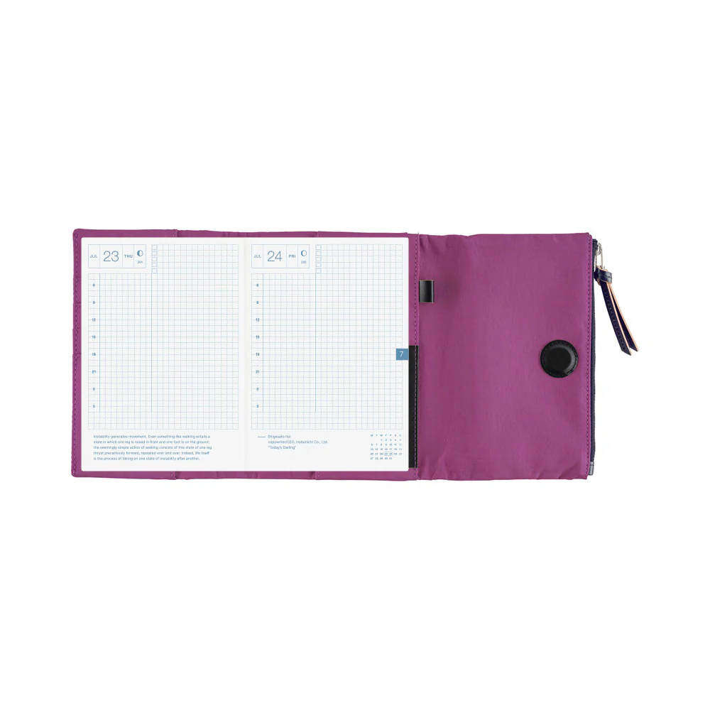Hobonichi Techo A6 Original Planner Cover - Tragen: Purple - Image 6