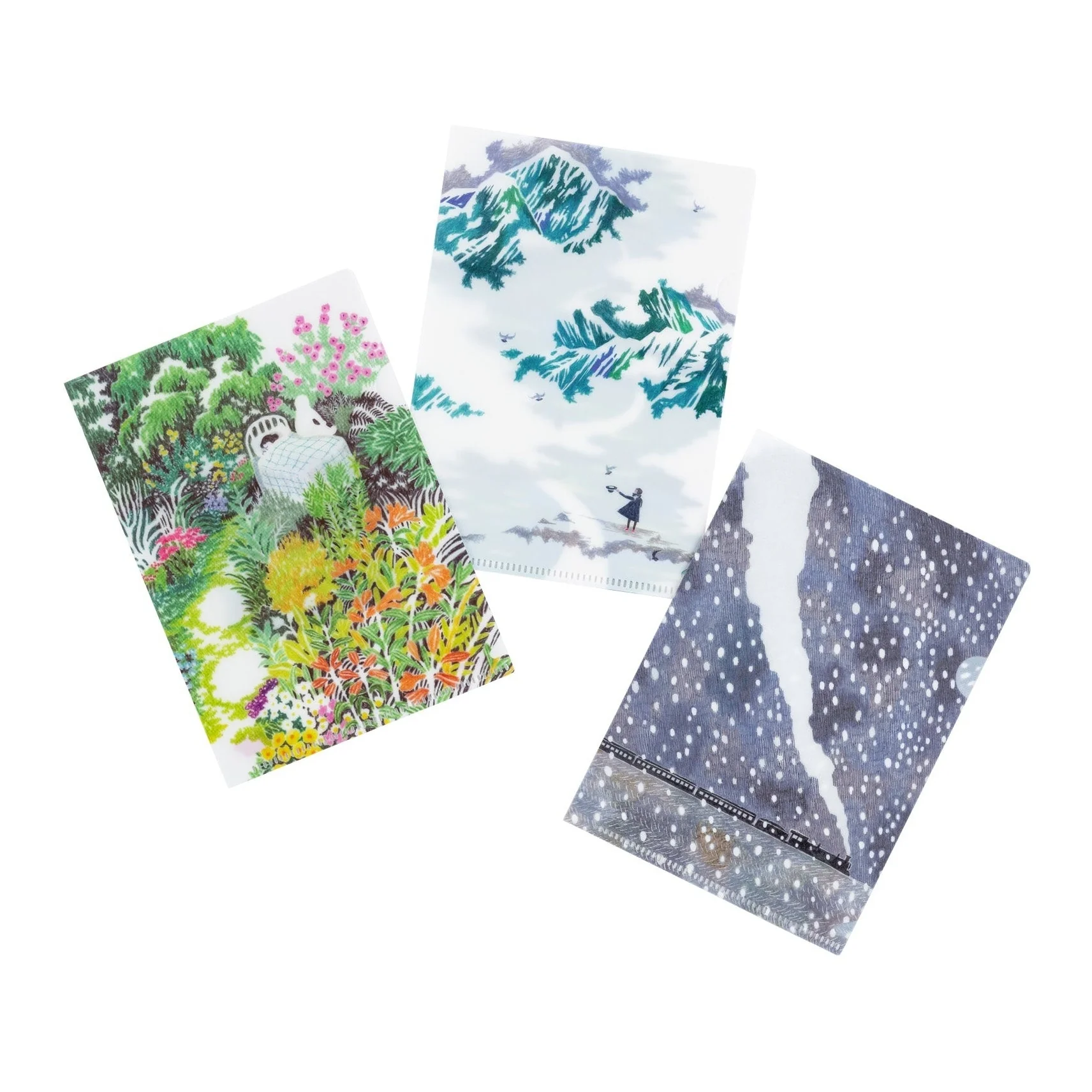 Hobonichi Techo iyo okumi: Hobonichi Clear Folder Set of 3 for A6 Size (iyo okumi)