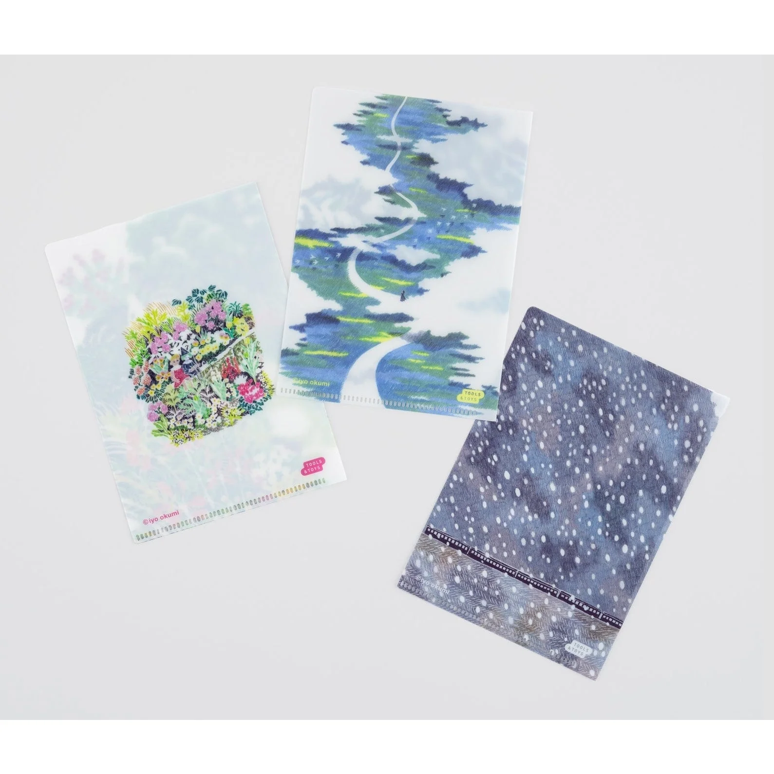Hobonichi Techo iyo okumi: Hobonichi Clear Folder Set of 3 for A6 Size (iyo okumi) - Image 2