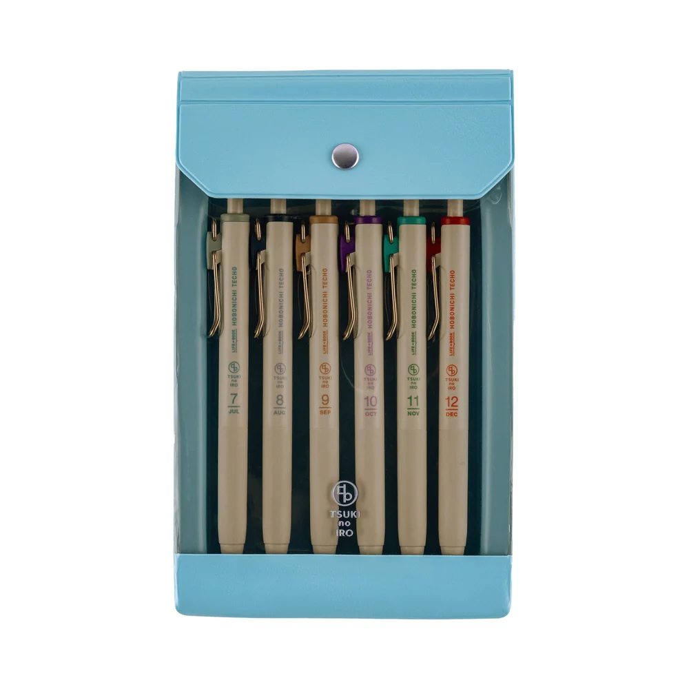 Hobonichi Techo TSUKI no IRO: Uniball One - July-Dec Set with Case