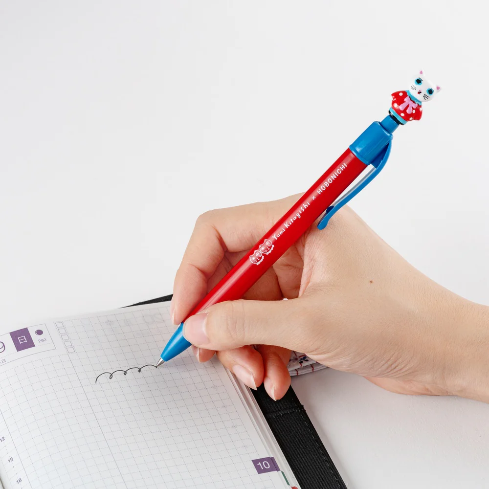 Hobonichi Techo Yumi Kitagishi: Ballpoint Pen - White Cat - Image 4