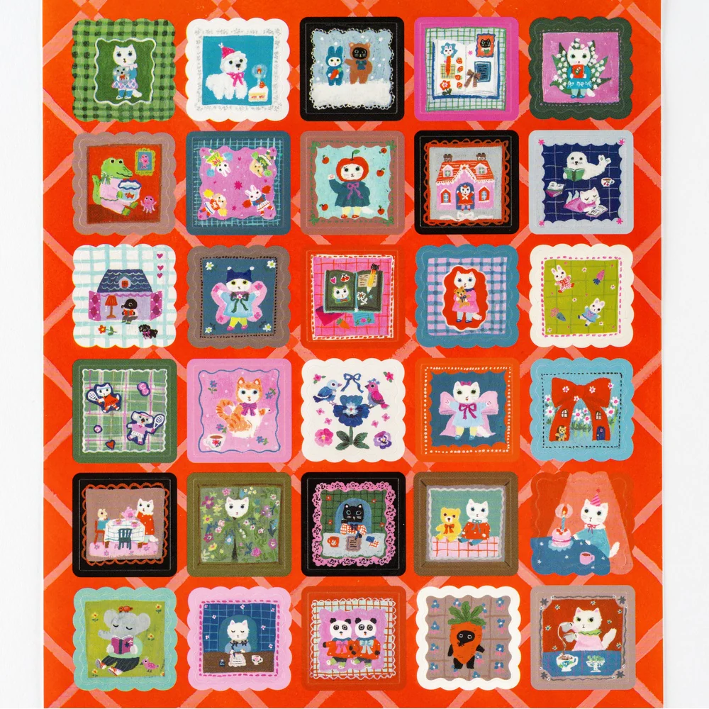 Hobonichi Techo Yumi Kitagishi: Stickers - Daily Life of White Cat - Image 3