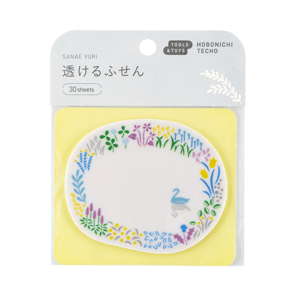 Hobonichi Techo Yuri Sanae: See-Through Sticky Notes (Forest Lake)