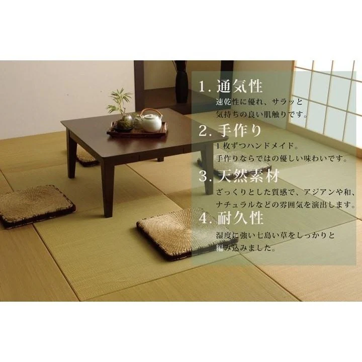 Ikehiko Igusa Coast Square Seat Cushion 40x40cm - Image 4