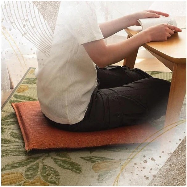 Ikehiko Igusa Japanese Floor Cushion 2Pcs 55x55 - Image 5
