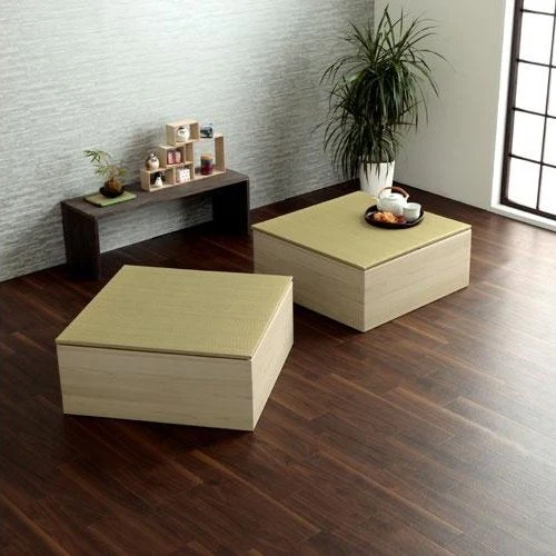 Ikehiko Raised Tatami Floor Mat 2 Pieces 70x70x29.5 - Image 3