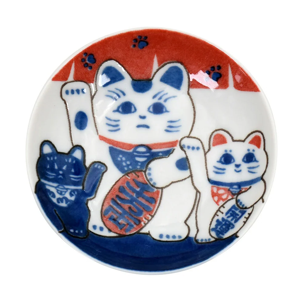 Japanese Icon Small Plate 9.5D - Lucky Cat