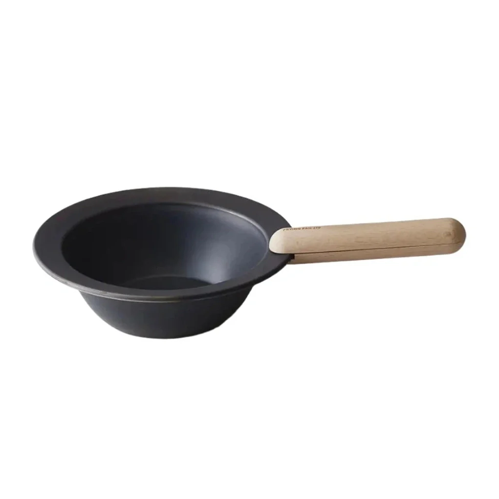 JIU Frying Deep Pan Pot M with Beech Handle Set