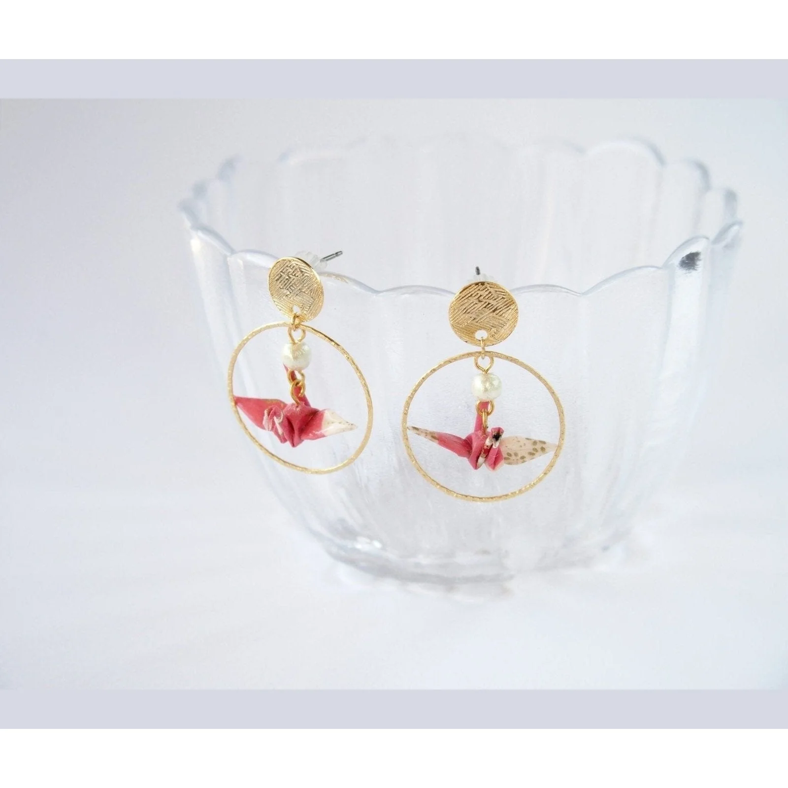 Junintowa Crane Loop Pierce Earrings - Image 4
