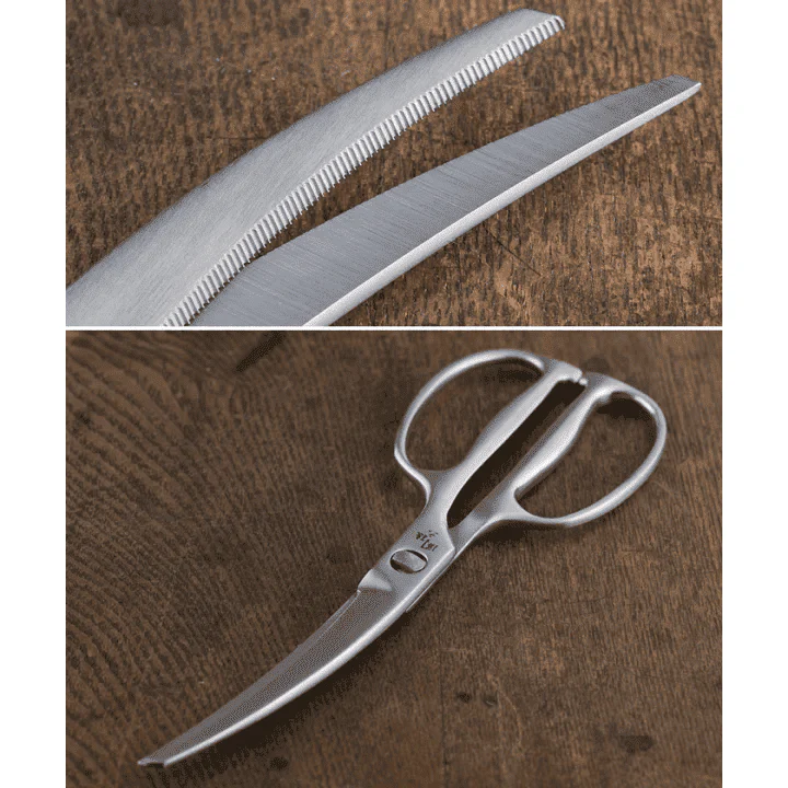 Kai Seki Magoroku Stainless Steel Curved Kitchen Scissors - Image 2