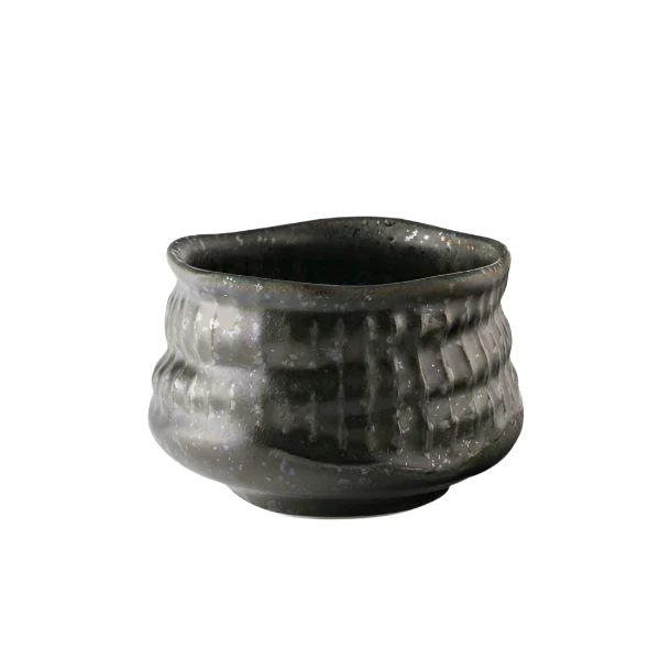 Kobokubori Silver Grey Matcha Bowl
