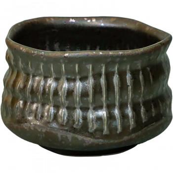 Kobokubori Silver Grey Matcha Bowl - Image 3