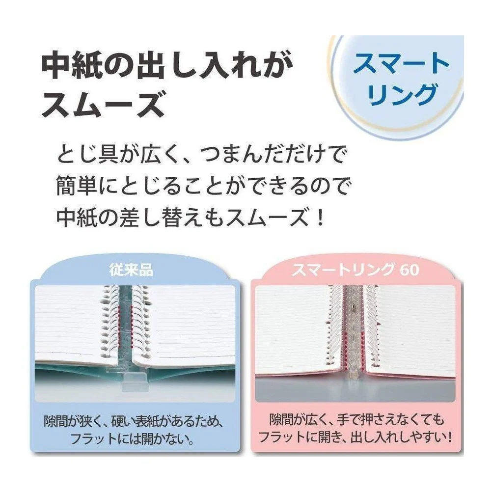 Kokuyo Campus B5 Smart Ring Binder 60 Sheet Capacity - Image 9