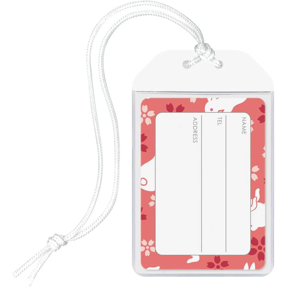 Kyoei Omamori Charm Name Card Holder - Pink Rabbit - Image 2