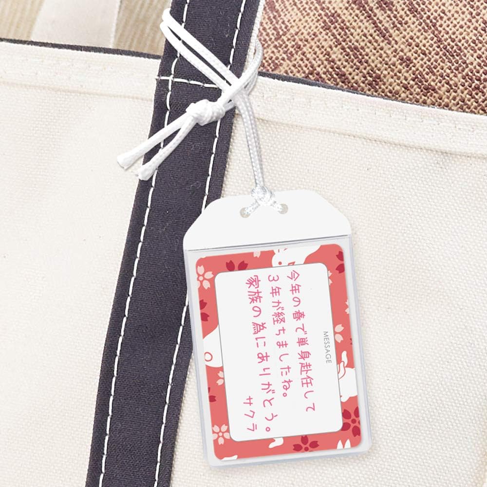 Kyoei Omamori Charm Name Card Holder - Pink Rabbit - Image 4