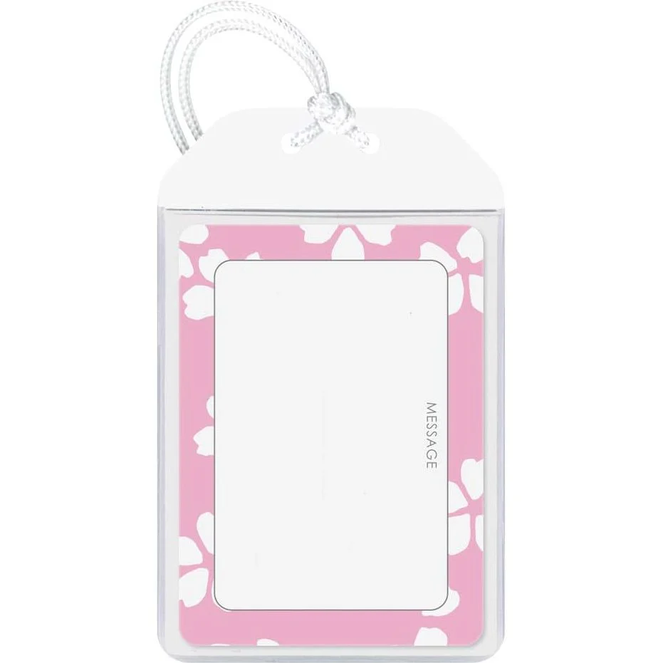Kyoei Omamori Charm Name Card Holder - Pink Sakura - Image 3