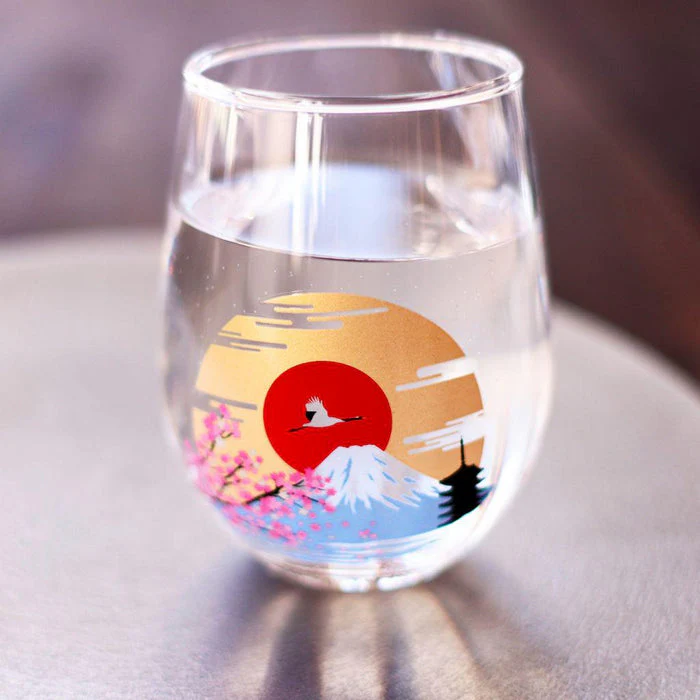 Marumo Takagi Colour Changing Mount Fuji Round Glass 2P Set - Image 2