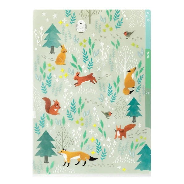 Midori 3-Pocket A4 File - Nordic Animals