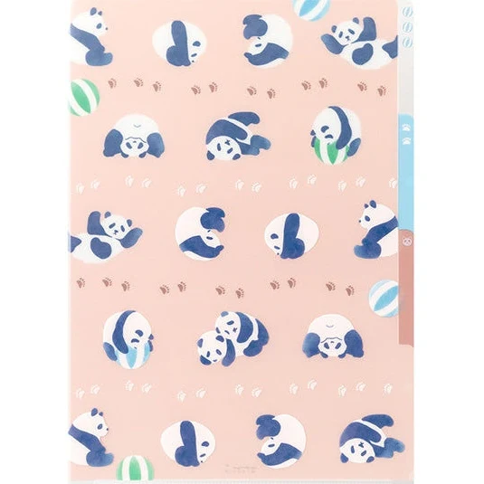 Midori 3-Pocket A4 File - Panda