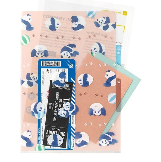 Midori 3-Pocket A4 File - Panda - Image 3
