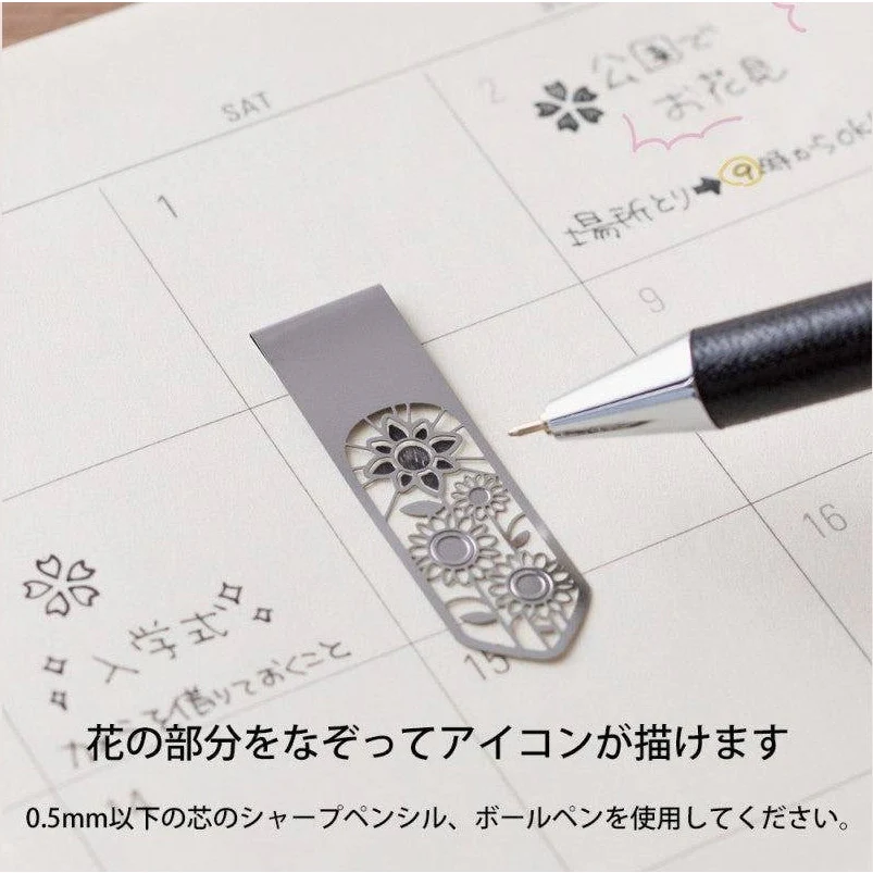 Midori Clip Bookmarker Flower - Image 3