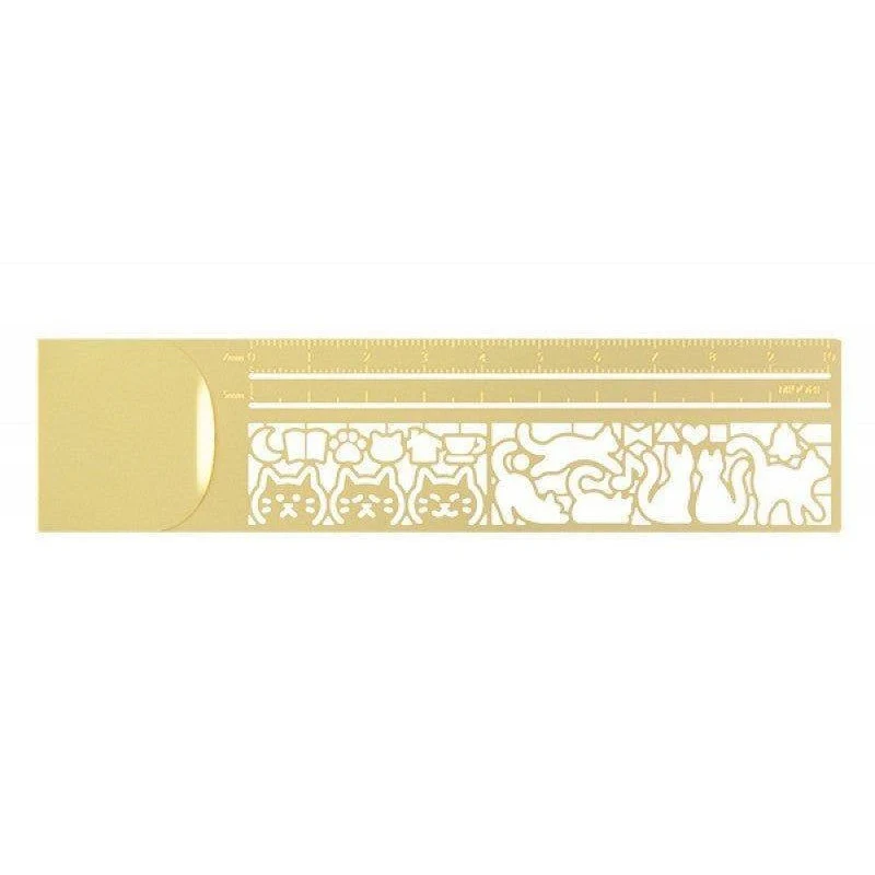 Midori Clip Ruler Cat