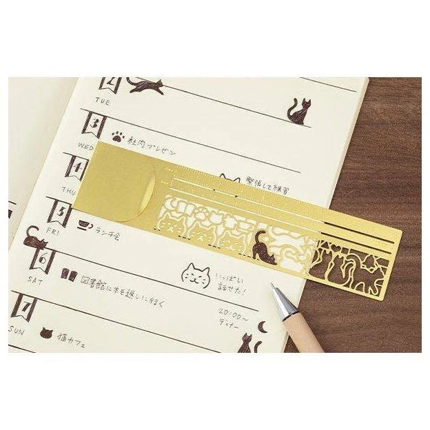 Midori Clip Ruler Cat - Image 3