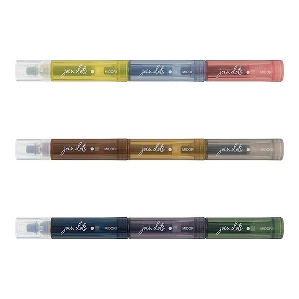 Midori Connecting Pen Join Dots 3pk Grey Tone - Image 2
