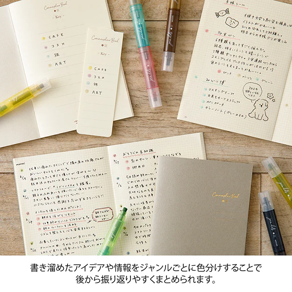 Midori Connecting Pen Join Dots 3pk Grey Tone - Image 6